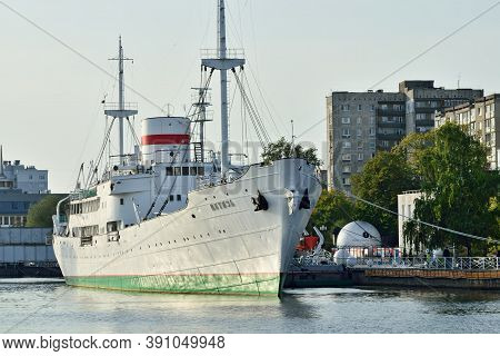 Kaliningrad, Russia - September 30, 2020: The Research Vessel Vityaz Stands On The Roadstead Of The 