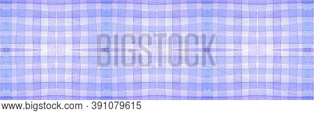 Purple Flannel Checks. Watercolor Picnic Repeat. Fashion Gingham Wallpaper. Seamless Flannel Checks.