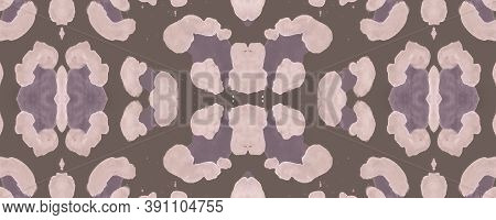 Brown Panther Imitation. Nude Spotted Leopard Border. Watercolour Tropical Background. Color Leo Pri