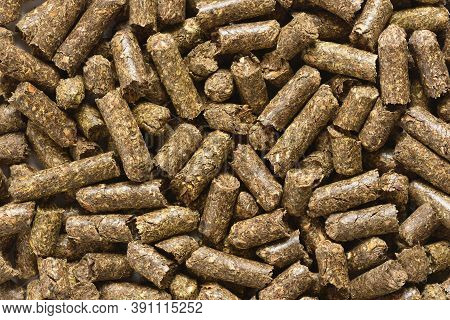 Dry Herbal Animal Feed Pellets Full Frame Coverage