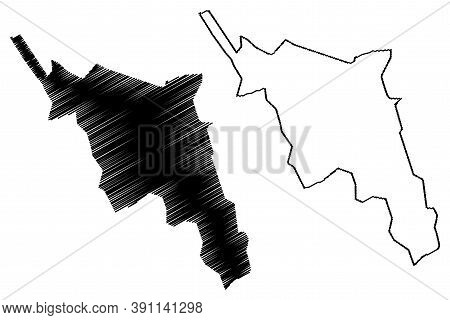 Gitega City (republic Of Burundi, Gitega Province) Map Vector Illustration, Scribble Sketch City Of 