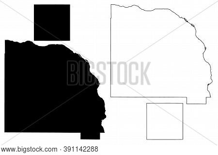 Webster And Saunders County, Nebraska (u.s. County, United States Of America, Usa, U.s., Us) Map Vec