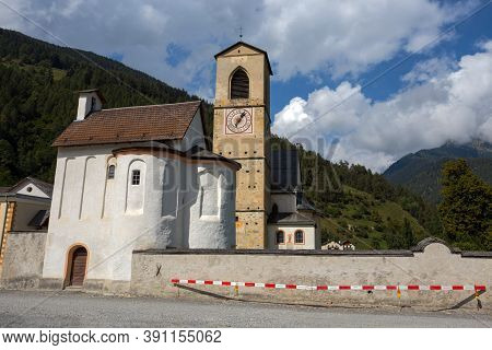 The Convent Of St. John In Mustair, Unesco World Cultural Heritage, Switzerland.
