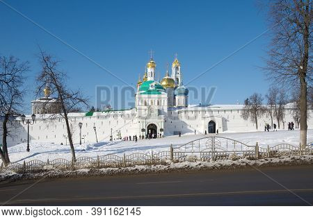 Holy Trinity-st. Sergius Lavra. The Holy Gate And The Red Tower. Sergiev Posad, Moscow Region, Russi