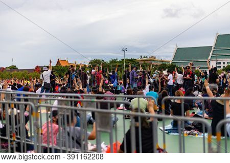 Anti-government Protest And Rally For Democracy In Bangkok, Thailand.