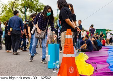 Anti-government Protest And Rally For Democracy In Bangkok, Thailand.