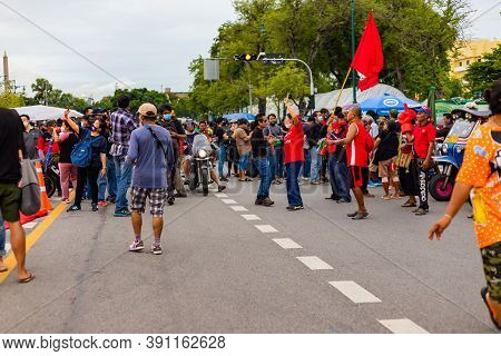 Anti-government Protest And Rally For Democracy In Bangkok, Thailand.