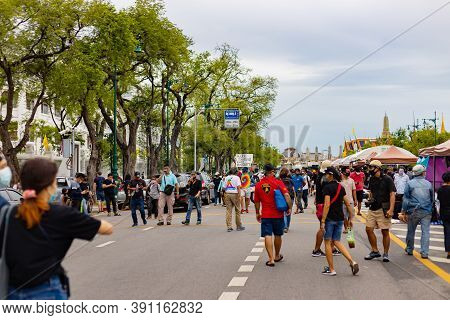 Anti-government Protest And Rally For Democracy In Bangkok, Thailand.