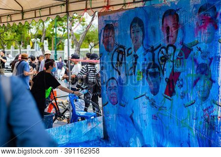 Anti-government Protest And Rally For Democracy In Bangkok, Thailand.