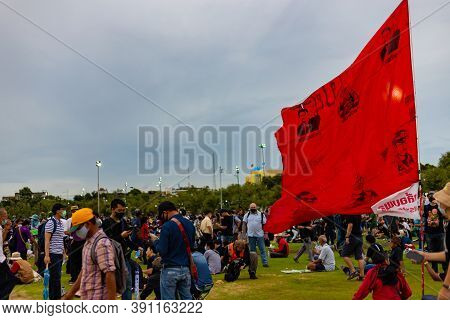 Anti-government Protest And Rally For Democracy In Bangkok, Thailand.
