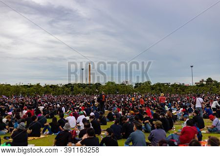 Anti-government Protest And Rally For Democracy In Bangkok, Thailand.