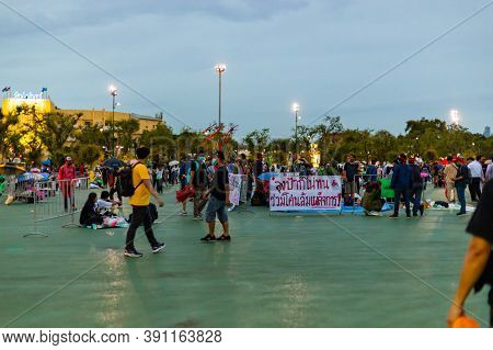 Anti-government Protest And Rally For Democracy In Bangkok, Thailand.