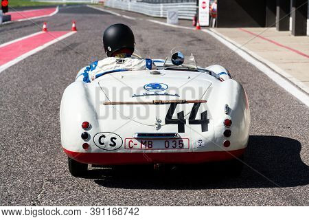 Most, Czech Republic - September 9 2020: Vintage Veteran Car Skoda 1101 Sport From 1949 On September