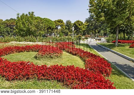 Florya,istanbul,turkey-august 22,2020.florya Social Facilities With Its Green Nature On The Shores O