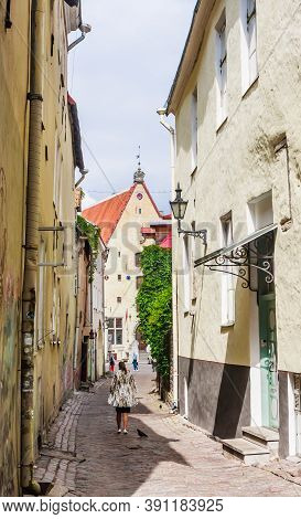 Old Town Of Tallinn, Vaimu Street View. Estonia