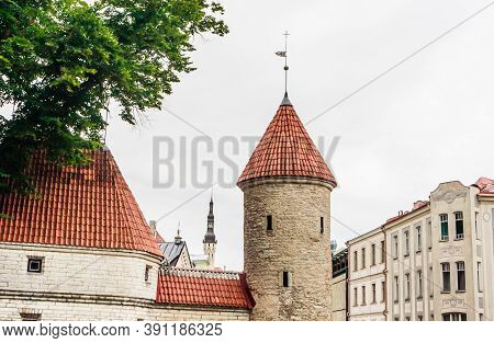 Fragment Of Viru Gate In The Old Town Of Tallinn, Estonia