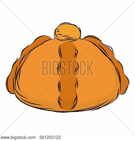 Sketch Of A Bread Of The Dead. Dia De Los Muertos - Vector