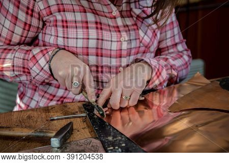 Designing Copper Utensils, The Age Old Art Of Crafting Copper Wares. Master Craftsman Making Copper 