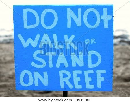Stå ikke på Reef tegn