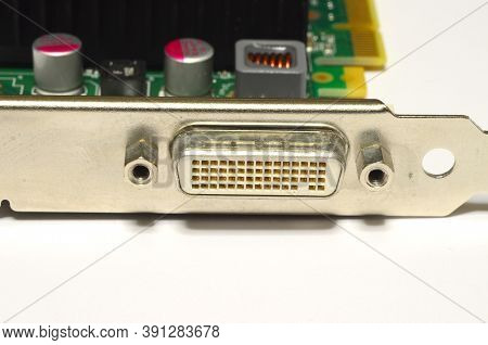 Detail Of Modern Computer Graphic Card Isolated On White