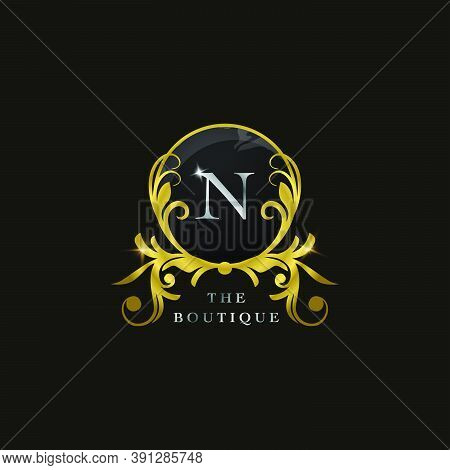 N Letter Golden Vector & Photo (Free Trial) | Bigstock