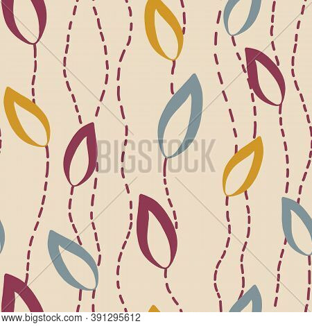 Trendy Abstract Square Art Templates With Floral Elements. Suitable For Textiles, Wrapping Paper Des