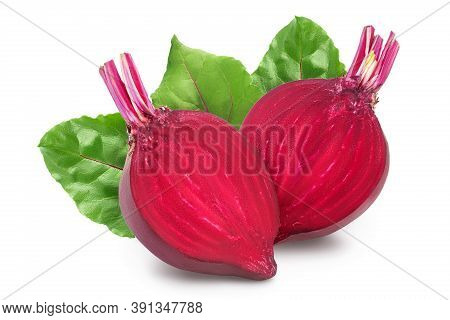 Beetroot Half Isolated On White Background With Clipping Path And Full Depth Of Field