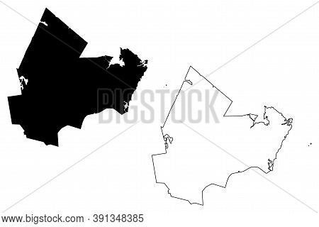 Rockingham County, New Hampshire (u.s. County, United States Of America, Usa, U.s., Us) Map Vector I