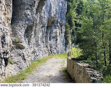 Trails For Walking, Hiking, Sports And Recreation Along The Waterfalls Giessbach Falls And In The Cr