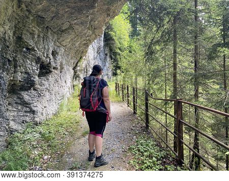 Trails For Walking, Hiking, Sports And Recreation Along The Waterfalls Giessbach Falls And In The Cr