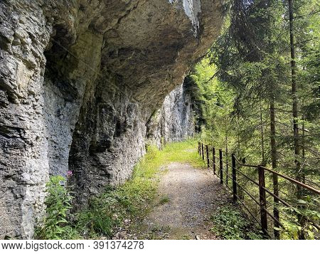 Trails For Walking, Hiking, Sports And Recreation Along The Waterfalls Giessbach Falls And In The Cr