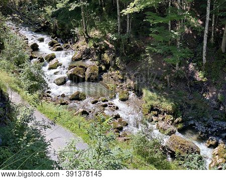 The Giessbach Stream Above Lake Brienz (brienzersee) And In The Eponymous Nature Park - Canton Of Be