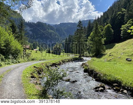 The Giessbach Stream Above Lake Brienz (brienzersee) And In The Eponymous Nature Park - Canton Of Be