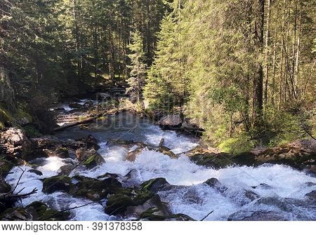 The Giessbach Stream Above Lake Brienz (brienzersee) And In The Eponymous Nature Park - Canton Of Be