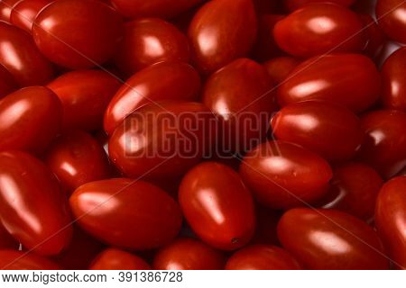 Lots Of Beautiful Ripe Red Tomatoes Close Up