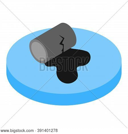 Oil Spill Icon. Isometric Illustration Of Oil Spill Vector Icon For Web