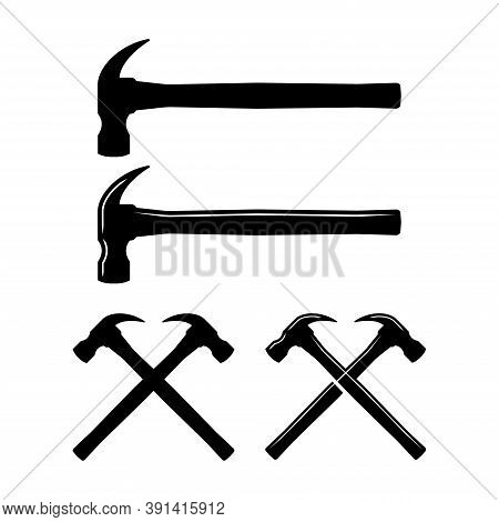 Cross Hammer Tool Isolated On White Background