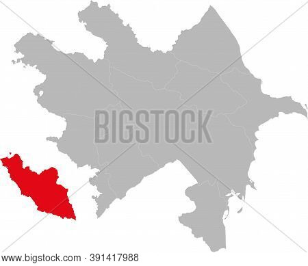 Nakhchivan Region Isolated On Azerbaijan. Gray Background.