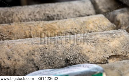 Cheese Collection, French Cheese Sainte Maure Made From Raw Goat Milk In Region Touraine In France C