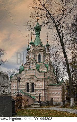 Moscow, Russia - 20 October 2020, The Big Cathedral Of The Theotokos Of The Don (our Lady Of The Don