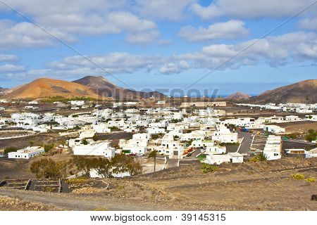 landscape with volcano in Femes, lanzarote