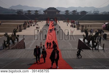 Zhejiang, China - January 21 2020 : Hengdian World Studios  The World's Largest Film & Tv Shooting B