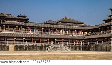 Zhejiang, China - January 21 2020 : Hengdian World Studios  The World's Largest Film & Tv Shooting B