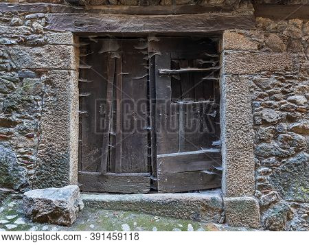 Door In The Ancient Village Of La Alberca. Salamanca. Spain.