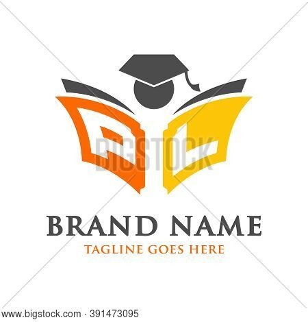 Educational Book Logo Initials Pil Your Company