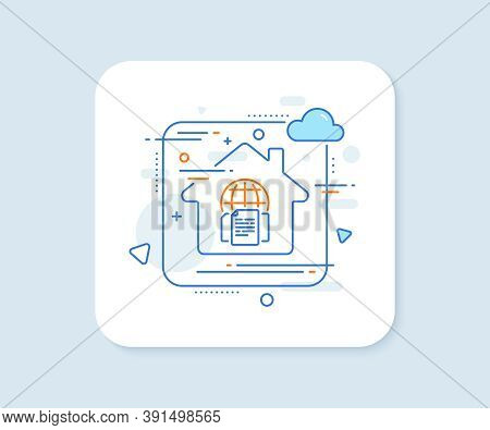 Internet Documents Line Icon. Abstract Vector Button. Doc File Page Sign. Office Note Symbol. Intern