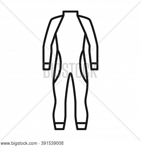 Fullsleeve Wetsuit Icon. Diving Swimsuit. Isolated Vector Illustration On White Backgroundl. Editabl