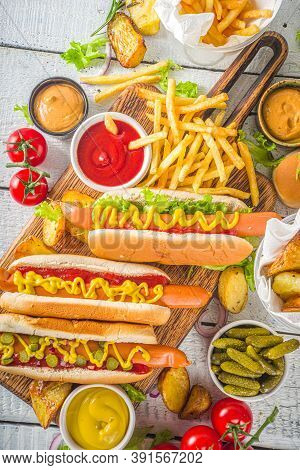Hot Dogs With Different Toppings