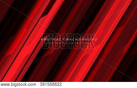 Abstract Red Black Cyber Geometric Line With Blank Space And Text Design Modern Futuristic Backgroun