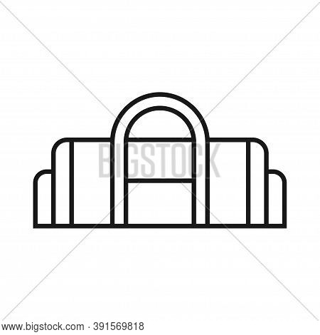 Sport Bag Icon. Gym Bag. Isolated Vector Illustration On White Backgroundl. Editable Stroke
